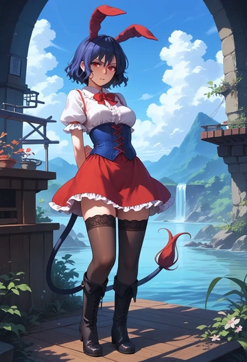 touhou,houjuu_nue,bunny girl  - AI generated anime art