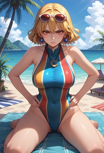 touhou,houjuu_nue,swimsuit,sexy  - AI generated anime art