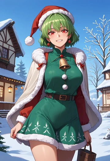 touhou,houjuu_nue,Christmas,dress  - AI generated anime art