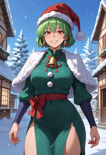 touhou,houjuu_nue,Christmas,dress  - AI generated anime art