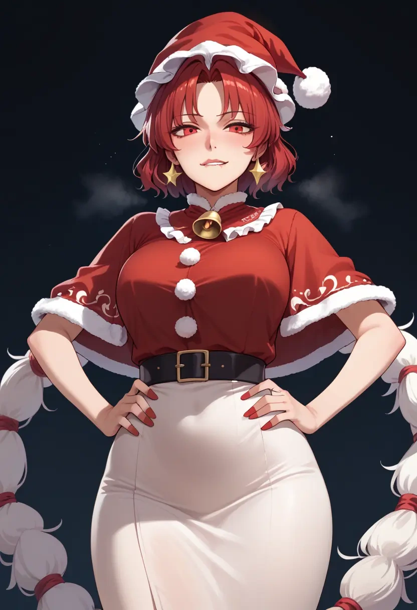 touhou,houjuu_nue,Christmas,red velvet dress  - 