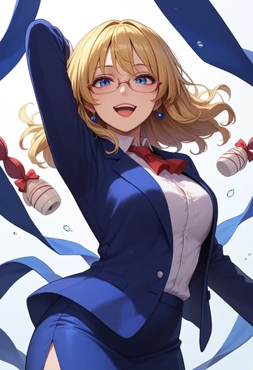 touhou,hourai_doll,OL, glasses,  - AI generated anime art