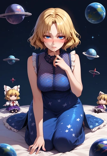 touhou,hourai_doll,sleeveless top,bike shorts  - AI generated anime art