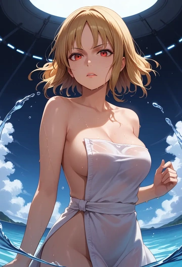 touhou,houraisan_kaguya,towel,sexy  - AI generated anime art