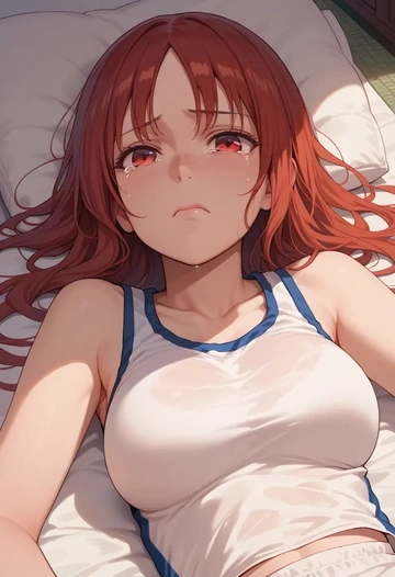 touhou,houraisan_kaguya,tankini top,board shorts  - AI generated anime art