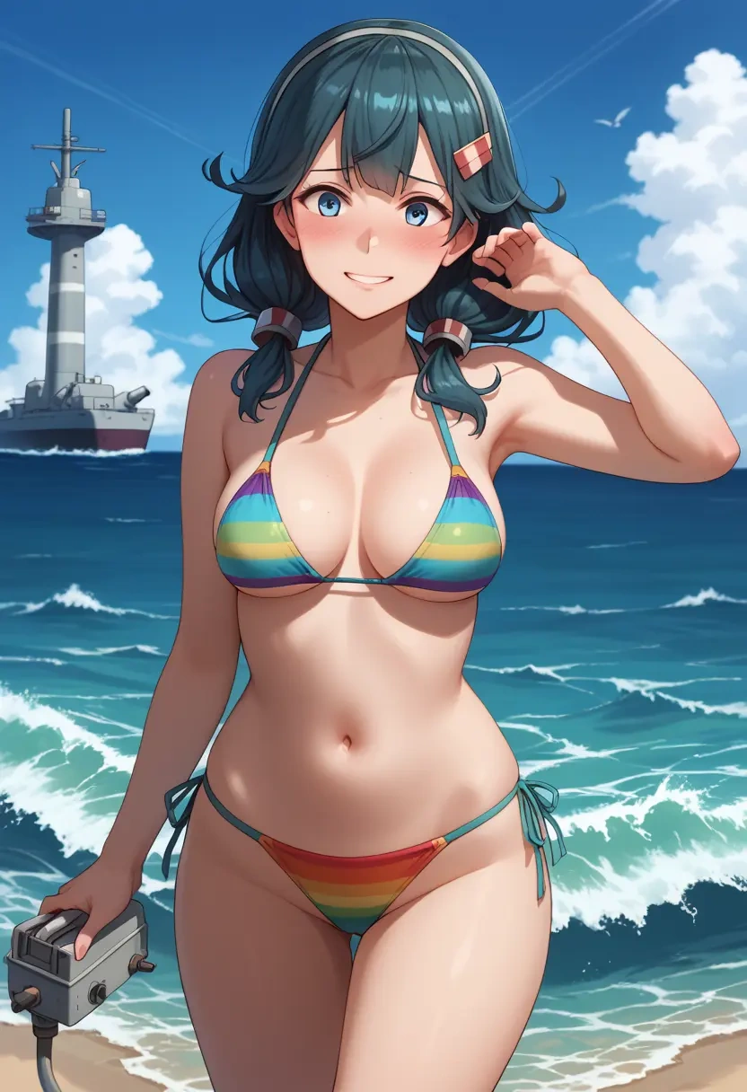 kantai_collection,houshou_(kancolle),bikini,rainbow-colored,sexy  - 