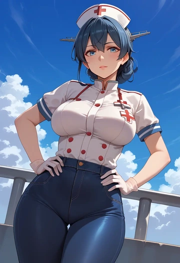 kantai_collection,houshou_(kancolle),nurse  - AI generated anime art