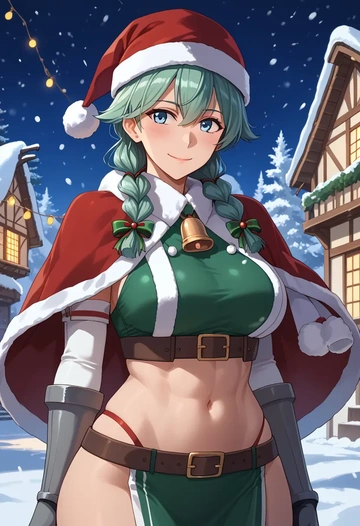 kantai_collection,houshou_(kancolle),Christmas,dress  - AI generated anime art