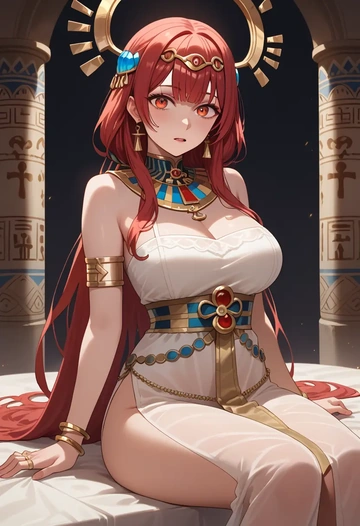 hololive,houshou_marine_(1st_costume),Egyptian  - AI generated anime art