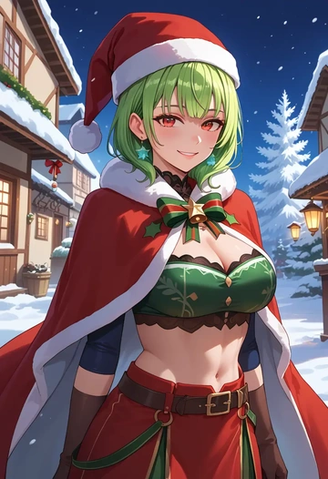 hololive,houshou_marine_(summer),Christmas,dress  - AI generated anime art