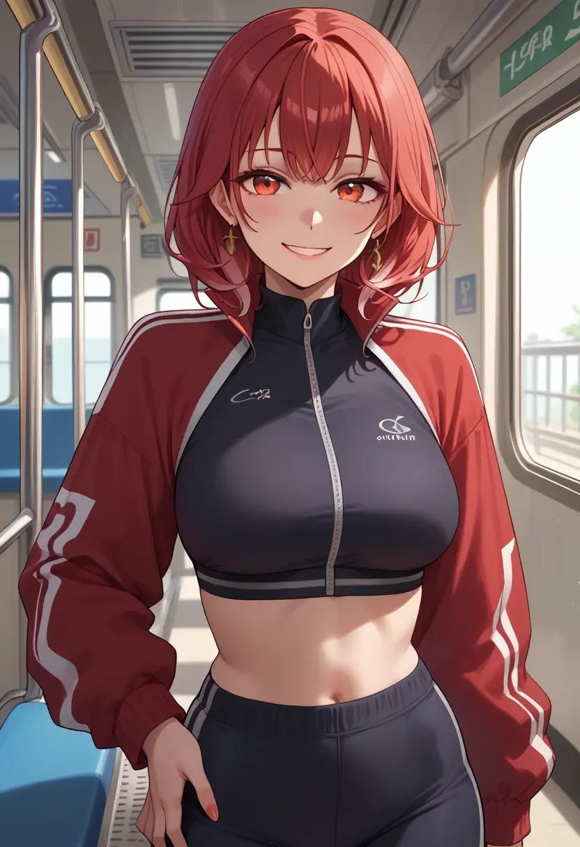 hololive,houshou_marine_(summer),athletic,track suit  - 