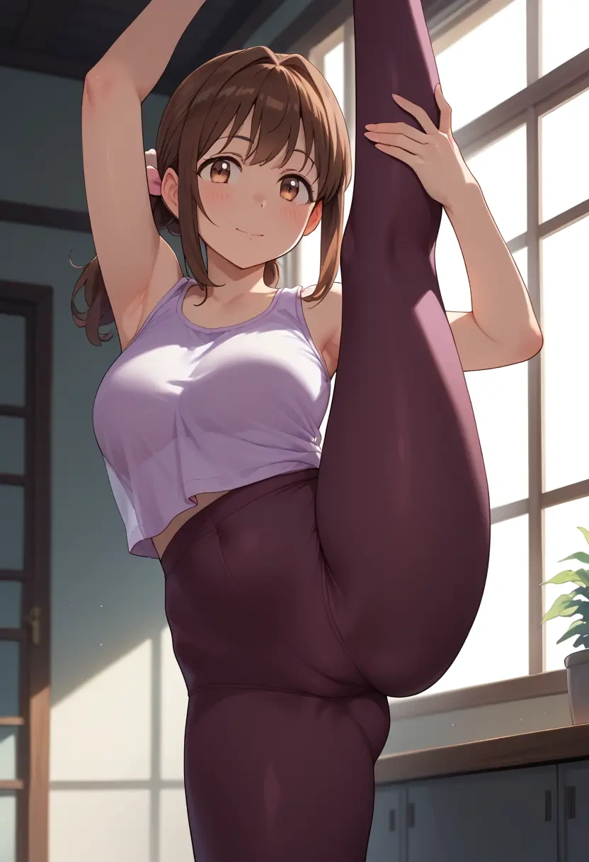 onii-chan_wa_oshimai!,hozuki_momiji,yoga, standing split,sexy,  - 