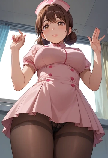 onii-chan_wa_oshimai!,hozuki_momiji,nurse pantyhose,mini skirt, sexy  - AI generated anime art