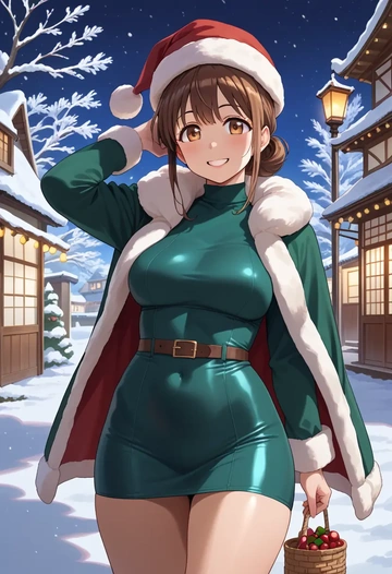 onii-chan_wa_oshimai!,hozuki_momiji,Christmas,dress  - AI generated anime art