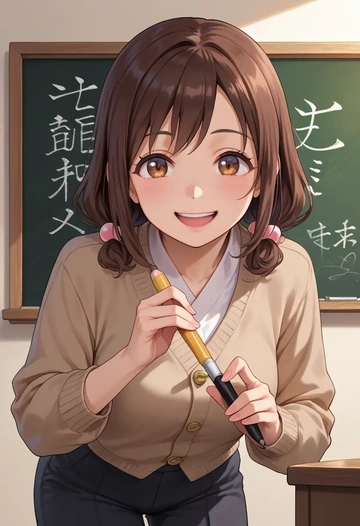 onii-chan_wa_oshimai!,hozuki_momiji,teacher, sweater  - AI generated anime art