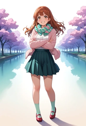 onii-chan_wa_oshimai!,hozuki_momiji,spring,student uniform,light cardigan  - AI generated anime art