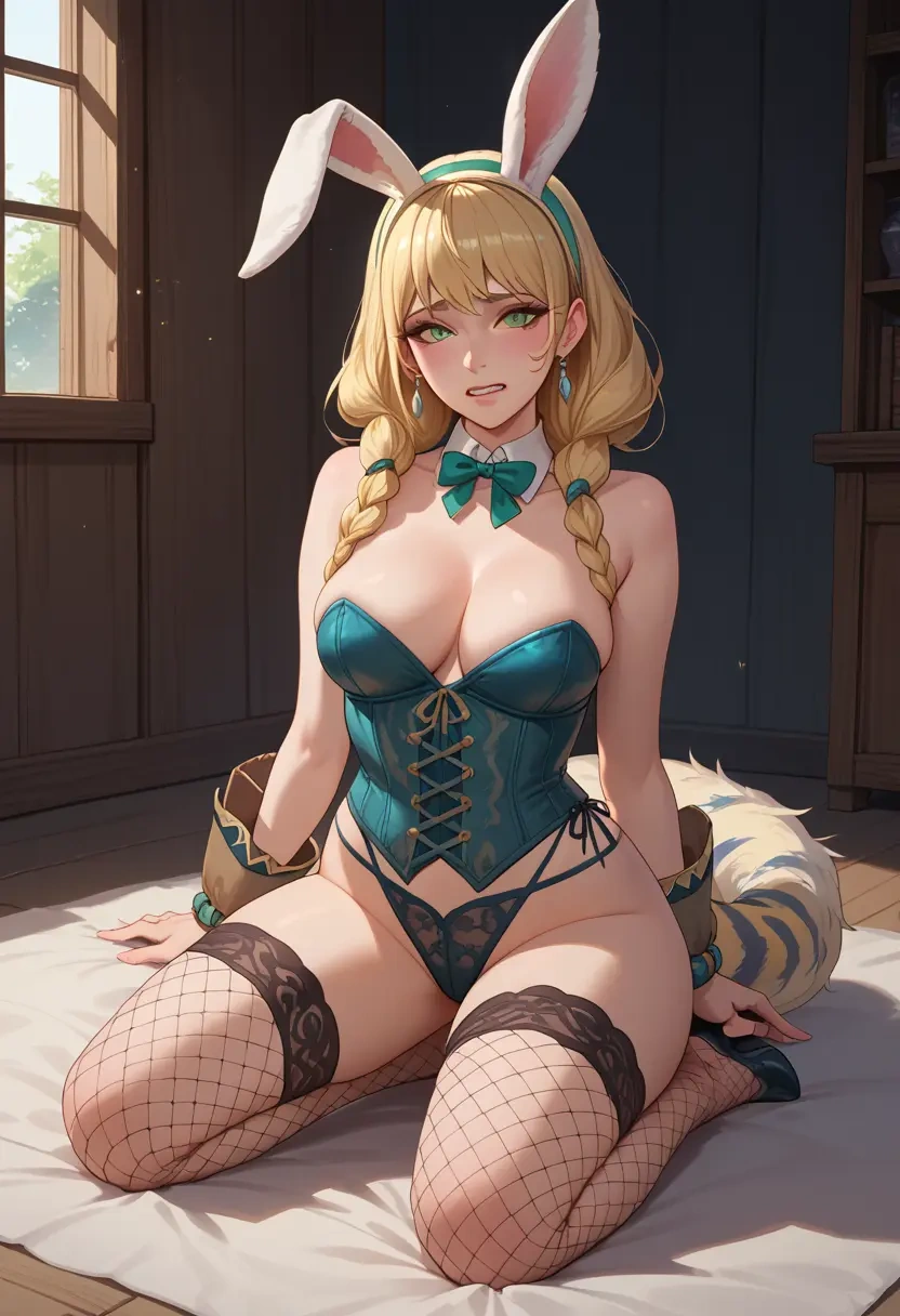 tiger_&_bunny,huang_baoling,bunny girl, sexy,stockings  - 