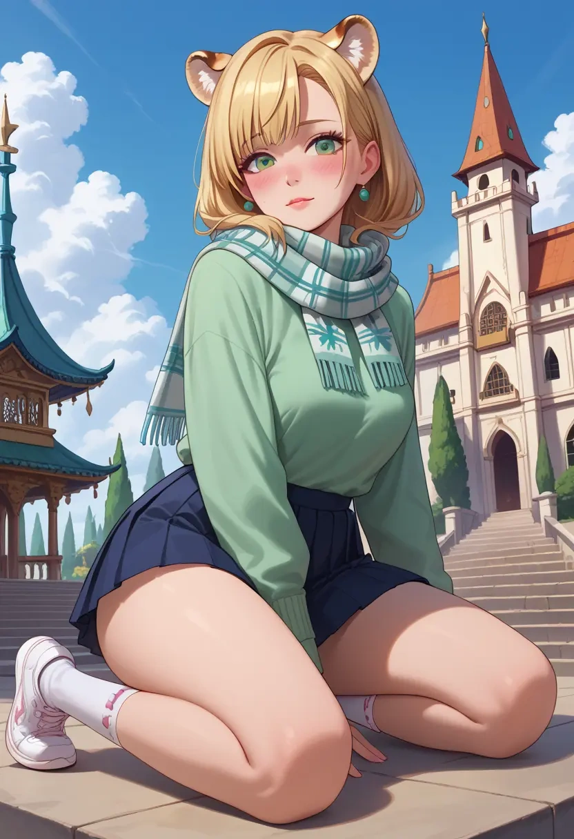 tiger_&_bunny,huang_baoling,spring,student uniform,knit sweater  - 