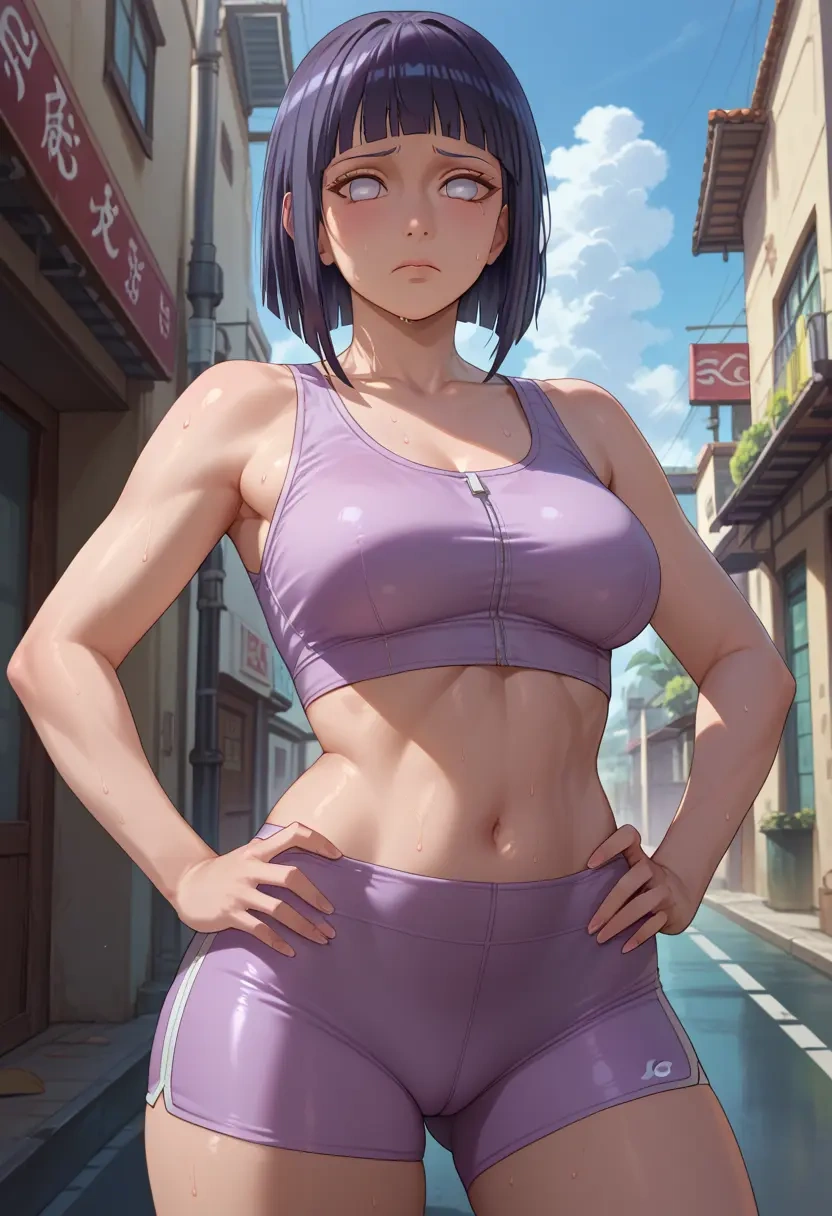 naruto_(series),hyuuga_hinata,yoga shorts  - 