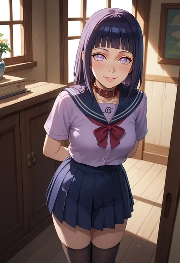 naruto_(series),hyuuga_hinata,sailor, uniform  - AI generated anime art