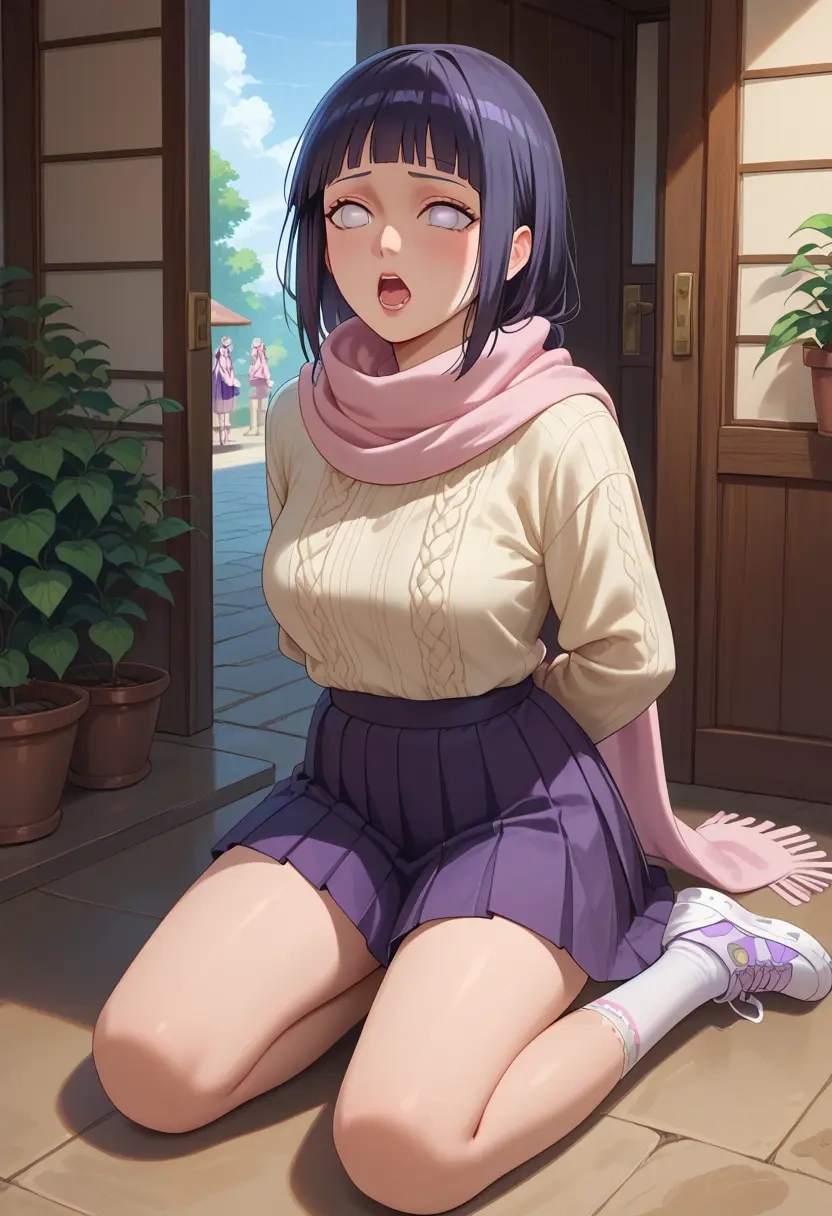 naruto_(series),hyuuga_hinata,spring,student uniform,knit sweater  - 