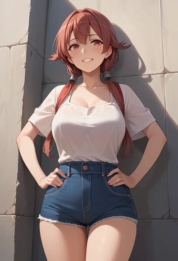 kantai_collection,i-168_(kancolle),shorts,sexy  - AI generated anime art