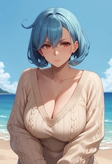 kantai_collection,i-19_(kancolle),sweater  - AI generated anime art