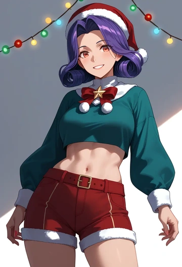 kantai_collection,i-19_(kancolle),Christmas,red velvet shorts  - AI generated anime art