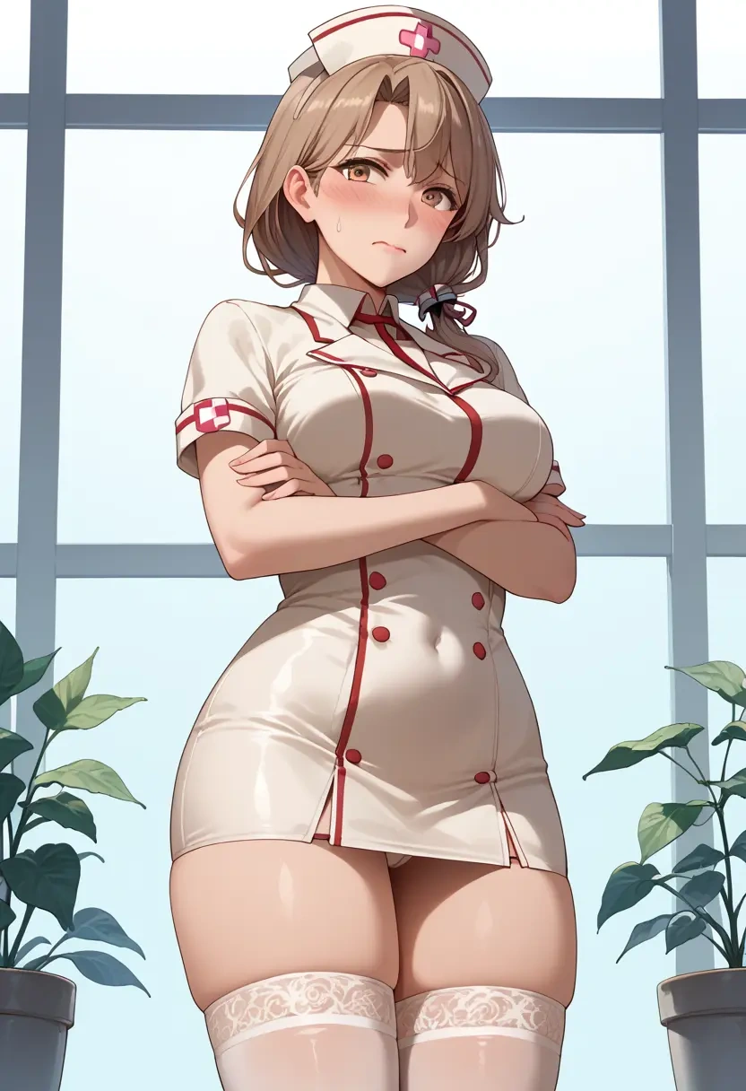 kantai_collection,i-26_(kancolle),nurse pantyhose,mini skirt, sexy  - 