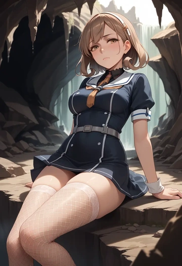 kantai_collection,i-26_(kancolle),secretary,stockings,sexy, panties  - AI generated anime art