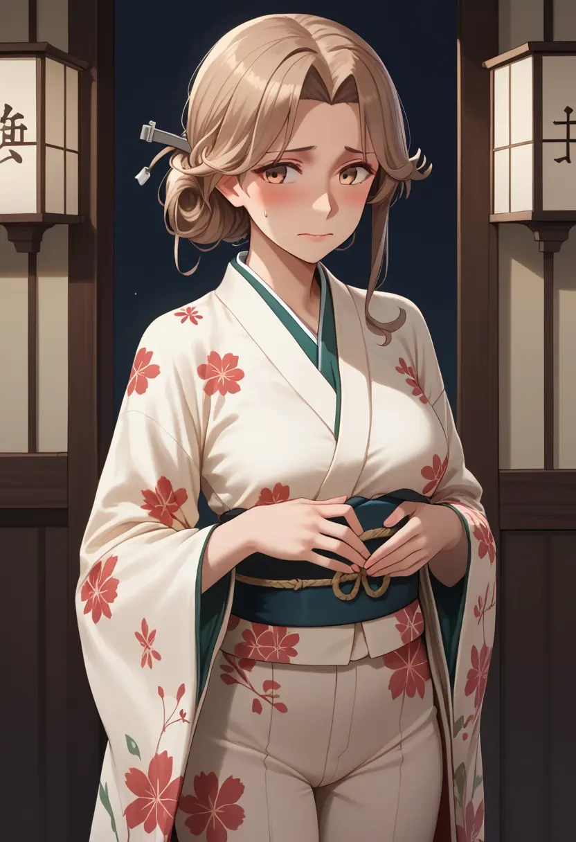 kantai_collection,i-26_(kancolle),kimono,silk,wide-leg trousers  - 