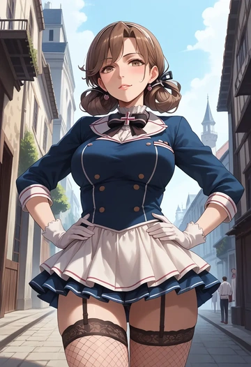 kantai_collection,i-401_(kancolle),mini skirt, stockings  - AI generated anime art