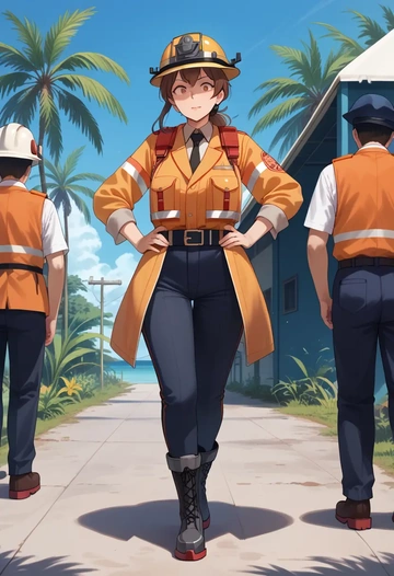 kantai_collection,i-401_(kancolle),firefighter  - AI generated anime art