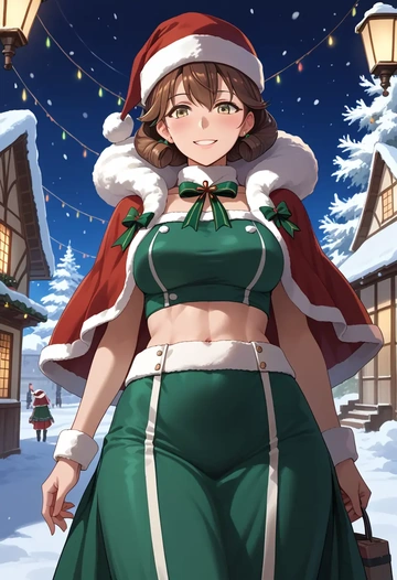 kantai_collection,i-401_(kancolle),Christmas,dress  - AI generated anime art