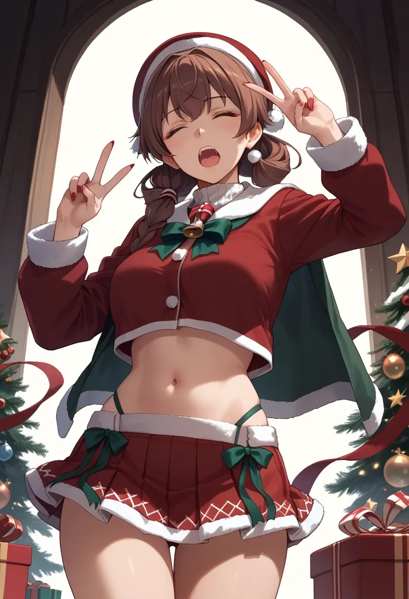 kantai_collection,i-401_(kancolle),Christmas,skirt  - 