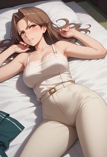 kantai_collection,i-401_(kancolle),pants,wide-leg,strappy top  - AI generated anime art