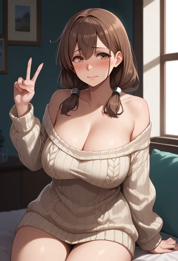 kantai_collection,i-401_(kancolle),sweater  - AI generated anime art