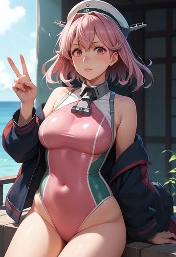 kantai_collection,i-58_(kancolle),swimsuit,sexy  - AI generated anime art