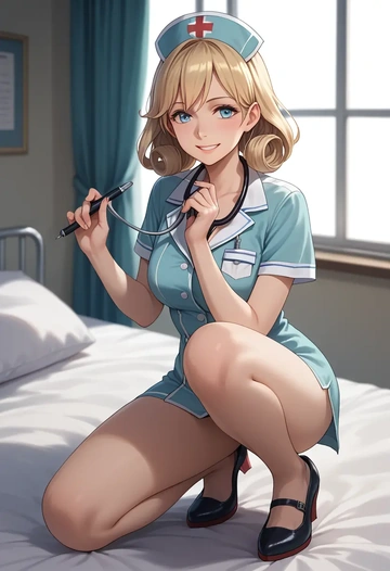 kantai_collection,i-8_(kancolle),nurse  - AI generated anime art