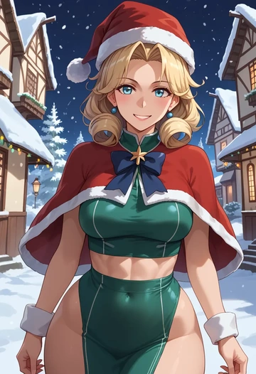 kantai_collection,i-8_(kancolle),Christmas,dress  - AI generated anime art