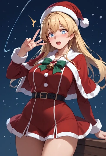 kantai_collection,i-8_(kancolle),Christmas,red velvet dress  - AI generated anime art