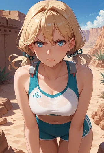 kantai_collection,i-8_(kancolle),tankini top,board shorts  - AI generated anime art