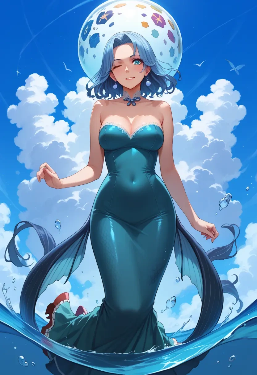 kantai_collection,i-class_destroyer,gown,strapless,mermaid silhouette  - 