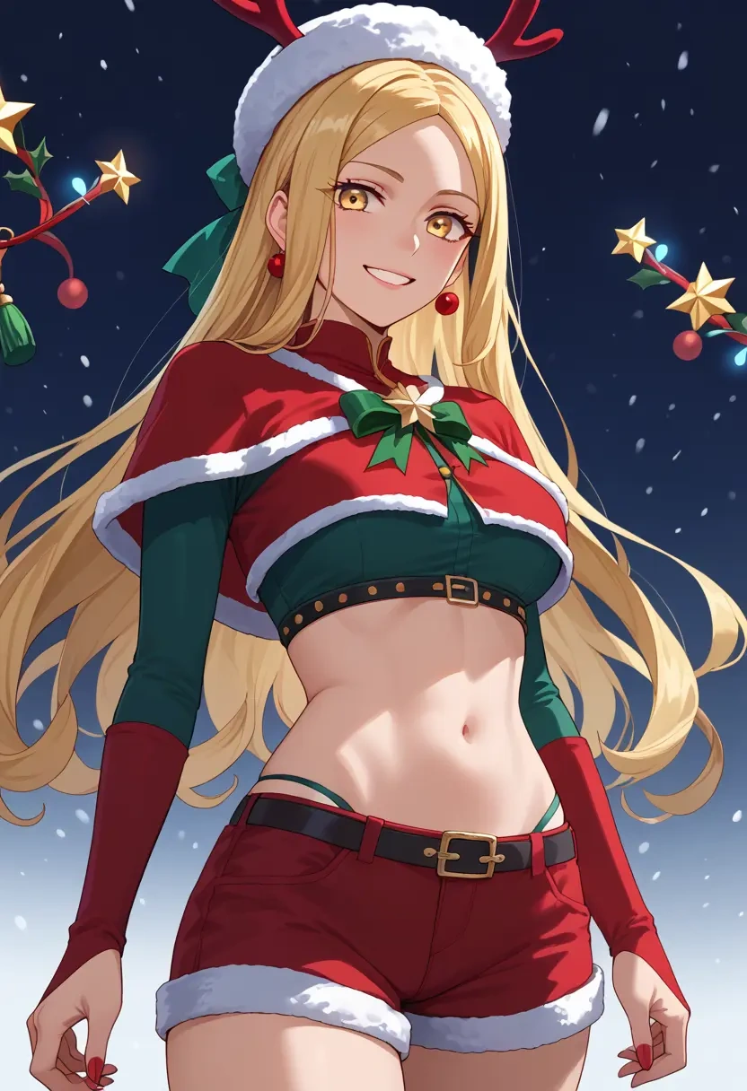 fate_(series),ibaraki_douji_(fate),Christmas,red velvet shorts  - 