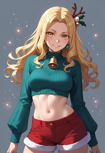 fate_(series),ibaraki_douji_(fate),Christmas,red velvet shorts  - AI generated anime art