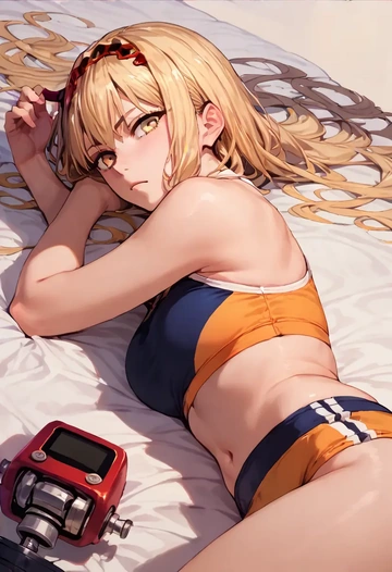 fate_(series),ibaraki_douji_(fate),tankini top,board shorts  - AI generated anime art