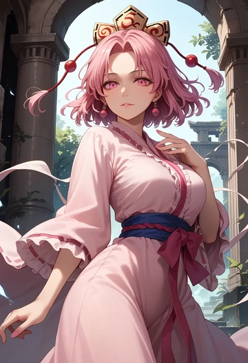 touhou,ibaraki_kasen,pajamas  - AI generated anime art