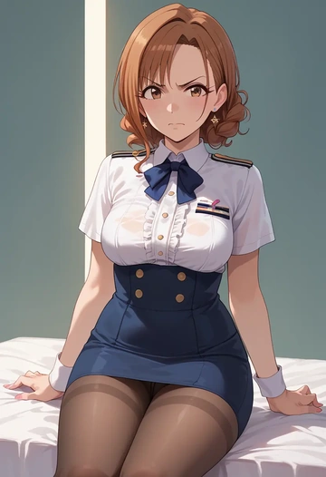 idolmaster,ichihara_nina,shorts, pantyhose  - AI generated anime art