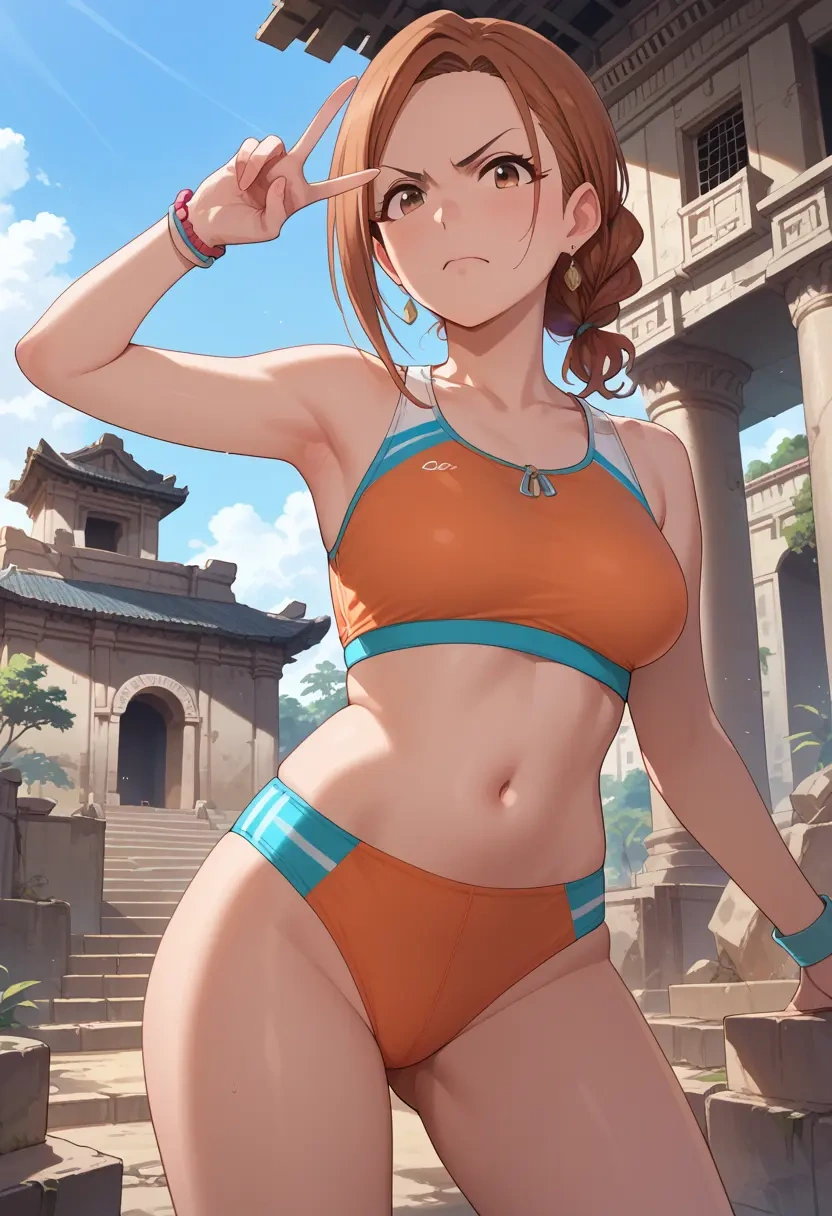 idolmaster,ichihara_nina,tankini top,board shorts  - 