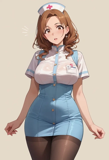 idolmaster,ichikawa_hinana,nurse  - AI generated anime art